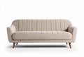 Cream fabric sofa with wooden legs 180 x 80 x 70cm for living room
