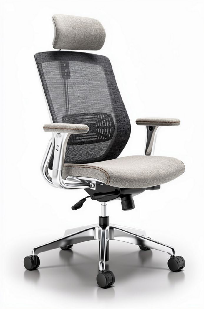 Mesh ergonomic office chair with adjustable headrest and armrests 60 x 60 x 110cm