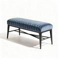 Velvet upholstered bench for entryway or living room 120 x 40 x 45cm