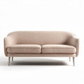 Fabric sofa with curved arms and stainless steel legs 180 x 85 x 75cm